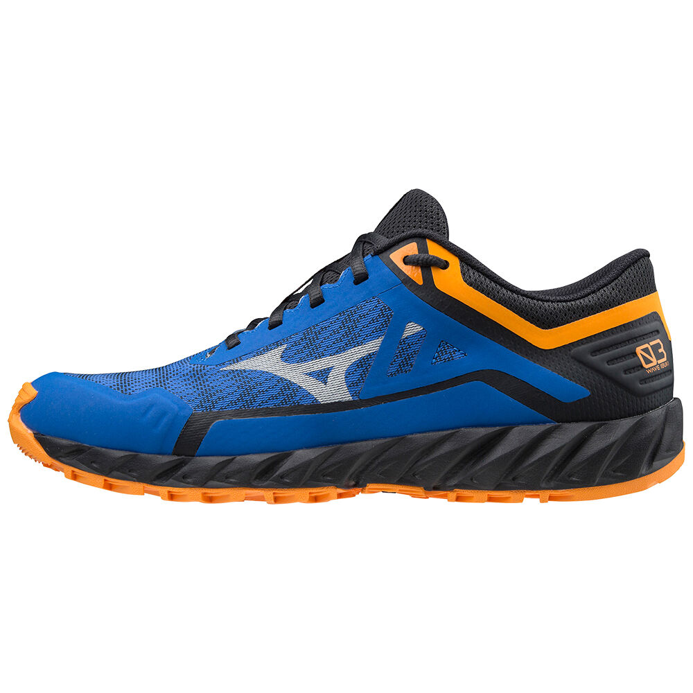 Mens Mizuno Wave Ibuki 3 Trail Running Shoes Blue/ Orange Philippines (KRZYLW316)